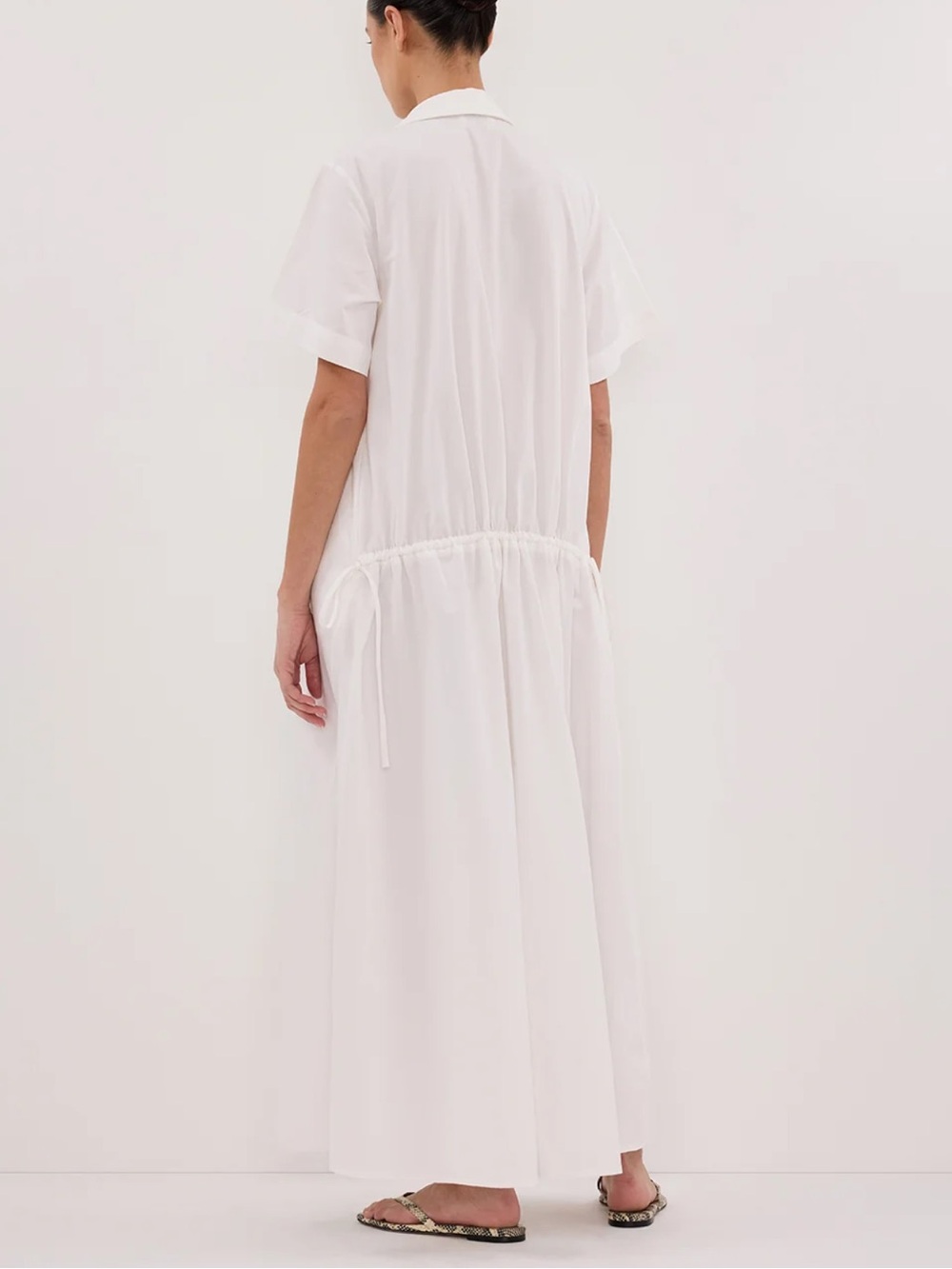 DISSH WHITE SHIRT DRESS MAXI/MIDI - Picture 4 of 5